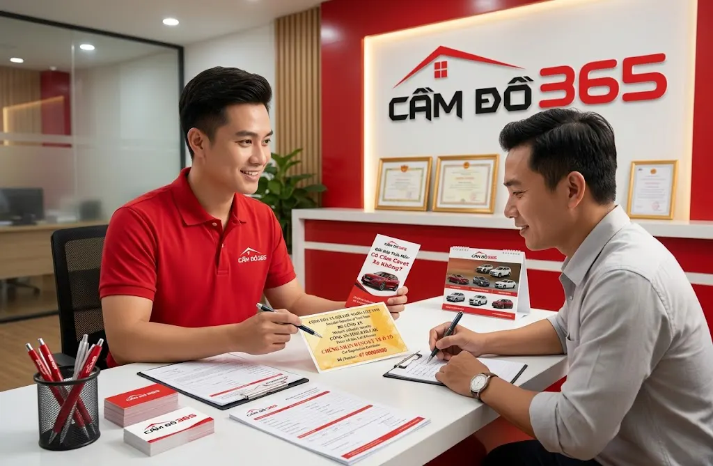 Nhân viên Cầm Đồ 365 giải đáp thắc mắc tiệm cầm đồ có cầm cavet xe không cho khách hàng