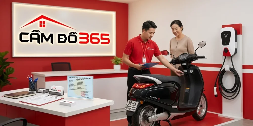 Nhân viên Cầm Đồ 365 kiểm tra số khung số máy nhanh chóng