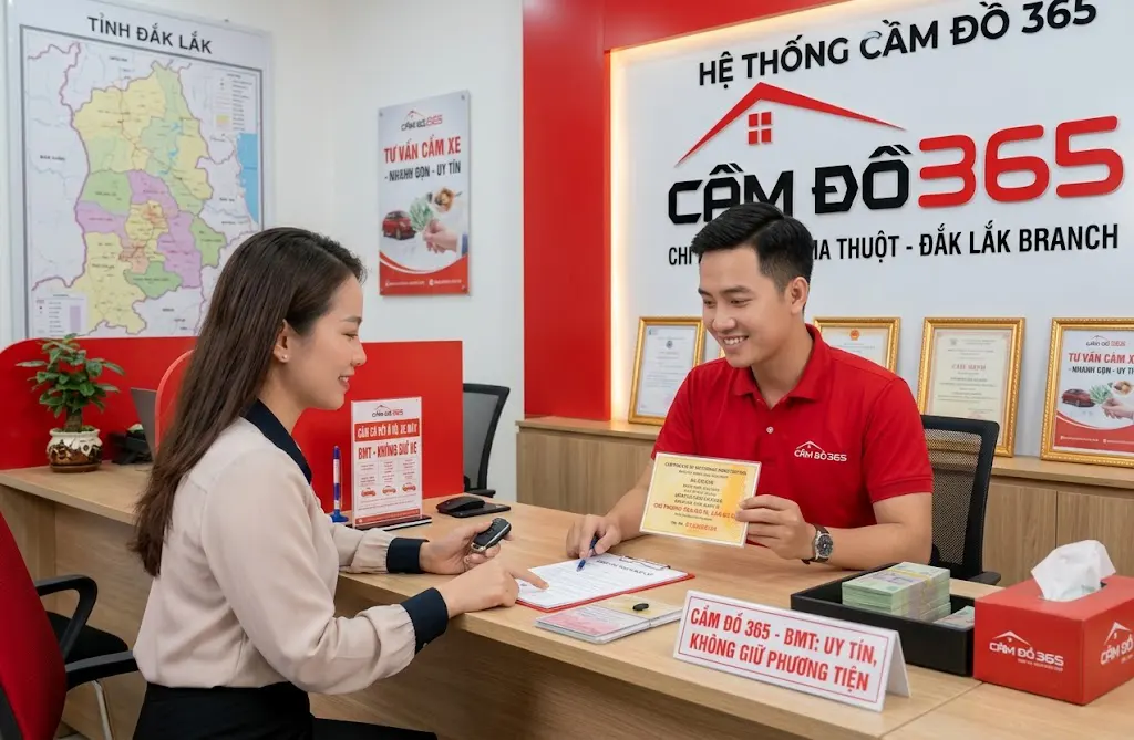 Dịch vụ cầm cà vẹt xe (đăng ký xe) tại Buôn Ma Thuột (BMT) uy tín, không giữ phương tiện