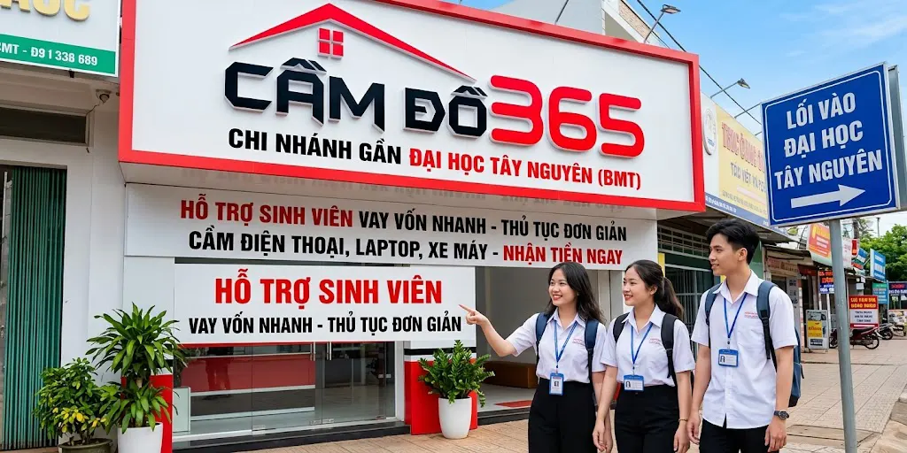 Tiệm cầm đồ gần Đại học Tây Nguyên BMT hỗ trợ sinh viên vay vốn nhanh