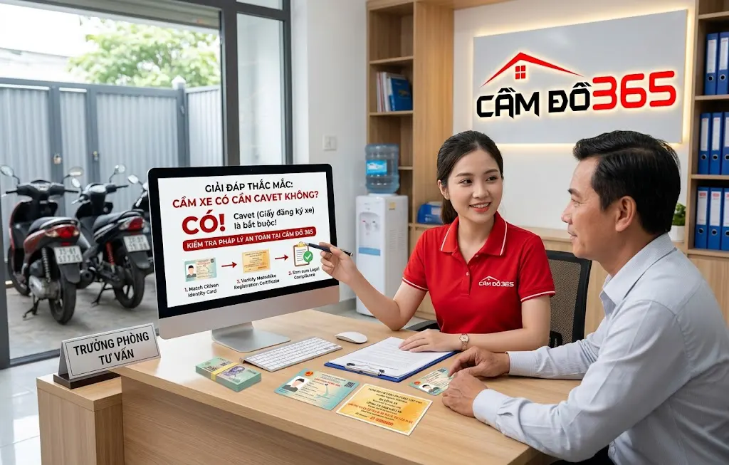 Giải đáp cầm xe có cần cavet không - Kiểm tra pháp lý an toàn tại Cầm Đồ 365