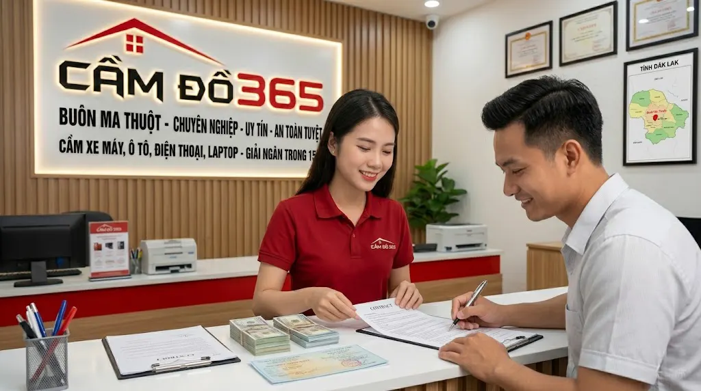 Dịch vụ cầm đồ Buôn Ma Thuột chuyên nghiệp, uy tín, an toàn tuyệt đối tại Cầm Đồ 365