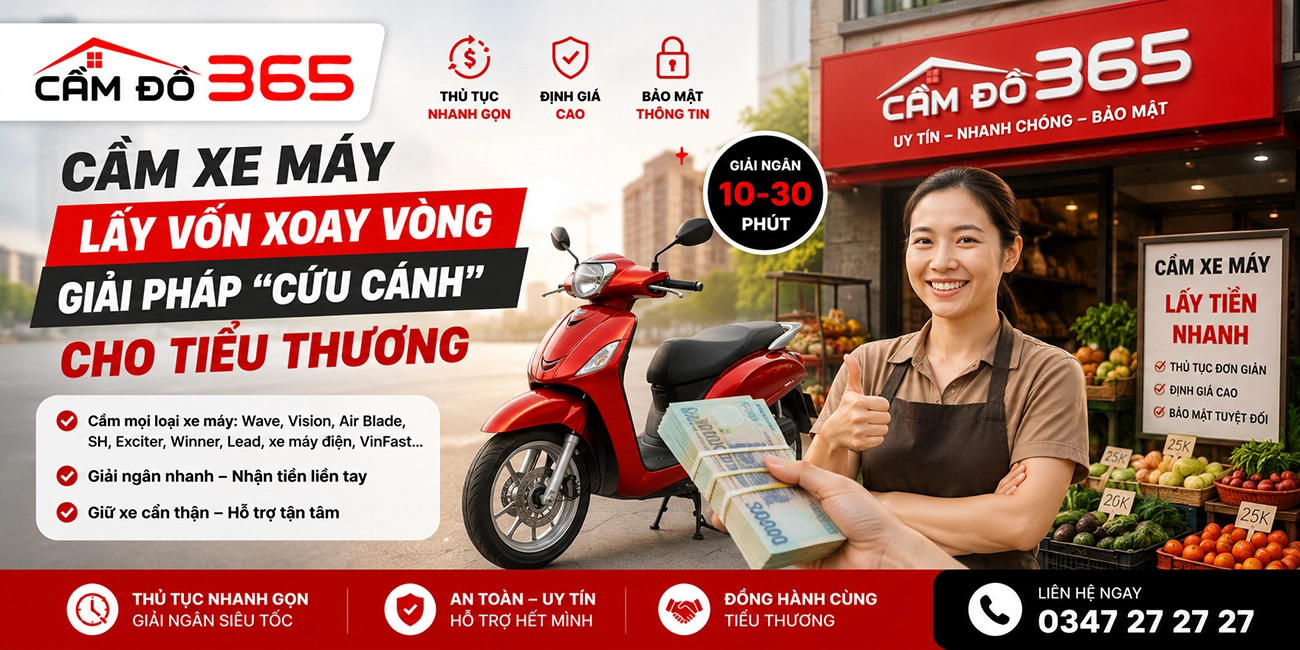 Cầm Xe Máy Lấy Vốn Xoay Vòng: Giải Pháp “Cứu Cánh” Cho Tiểu Thương