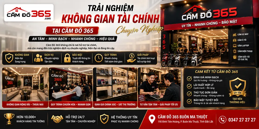 Trải Nghiệm Không Gian Tài Chính Chuyên Nghiệp Tại Cầm Đồ 365