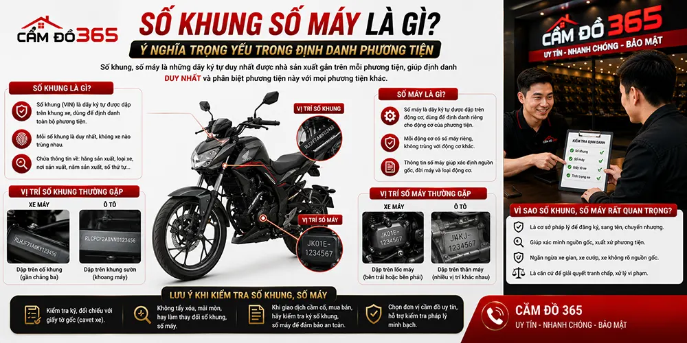 Số Khung Số Máy Là Gì? Tầm Quan Trọng Trong Việc Định Danh Xe